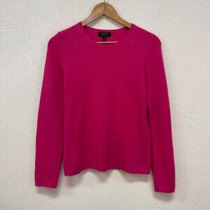 Charter Club Pink Cashmere Sweater In Bright Pink Sz Small